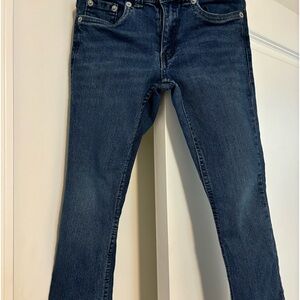 Boys Levi Jeans straight leg zipper/button-adjustable waist Size 6.